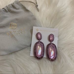 NWT Kendra Scott Kaki Purple Statement Earrings